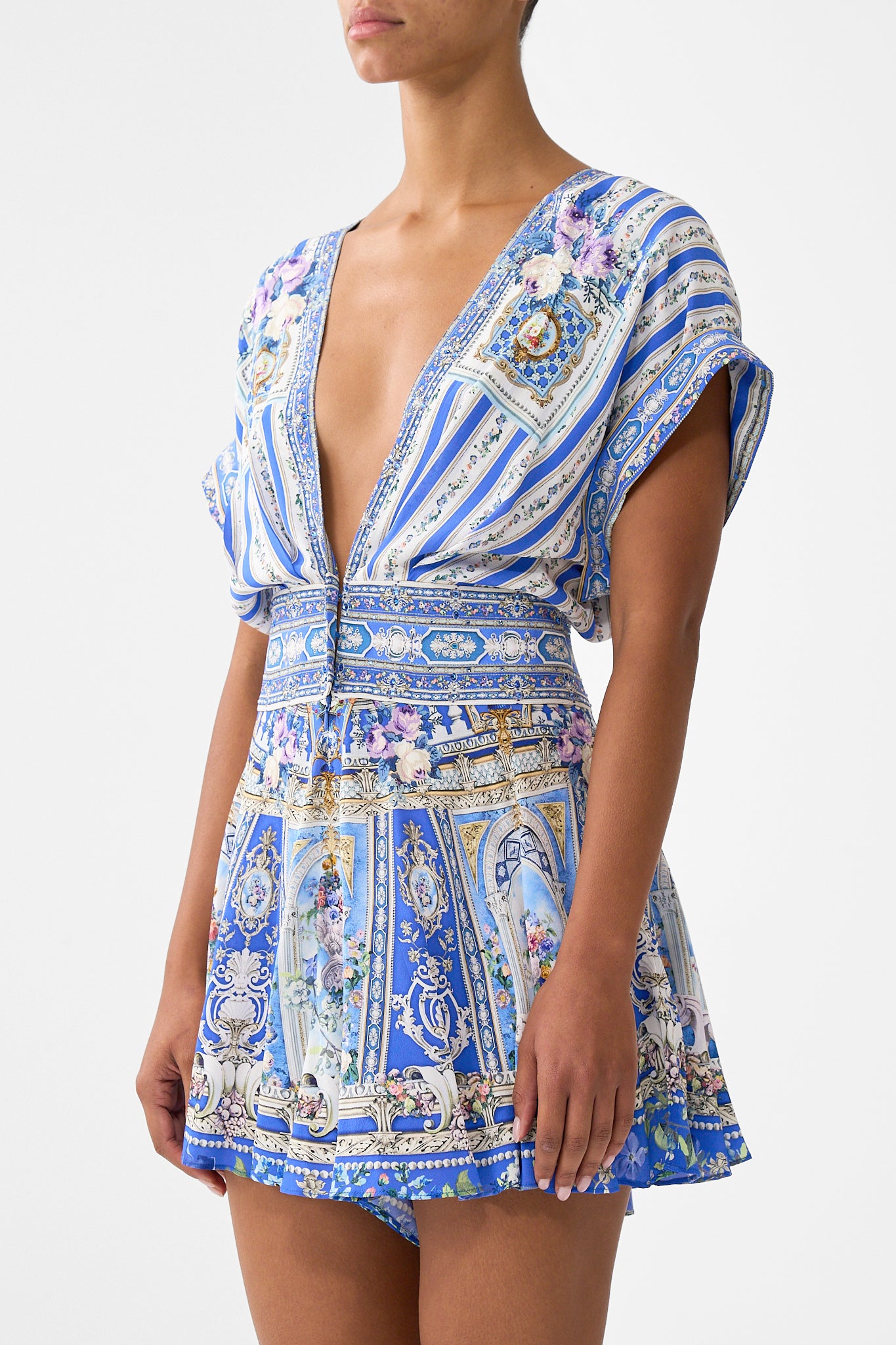 Ottoman Opulence Button Playsuit Camilla Hotbody Swimwear