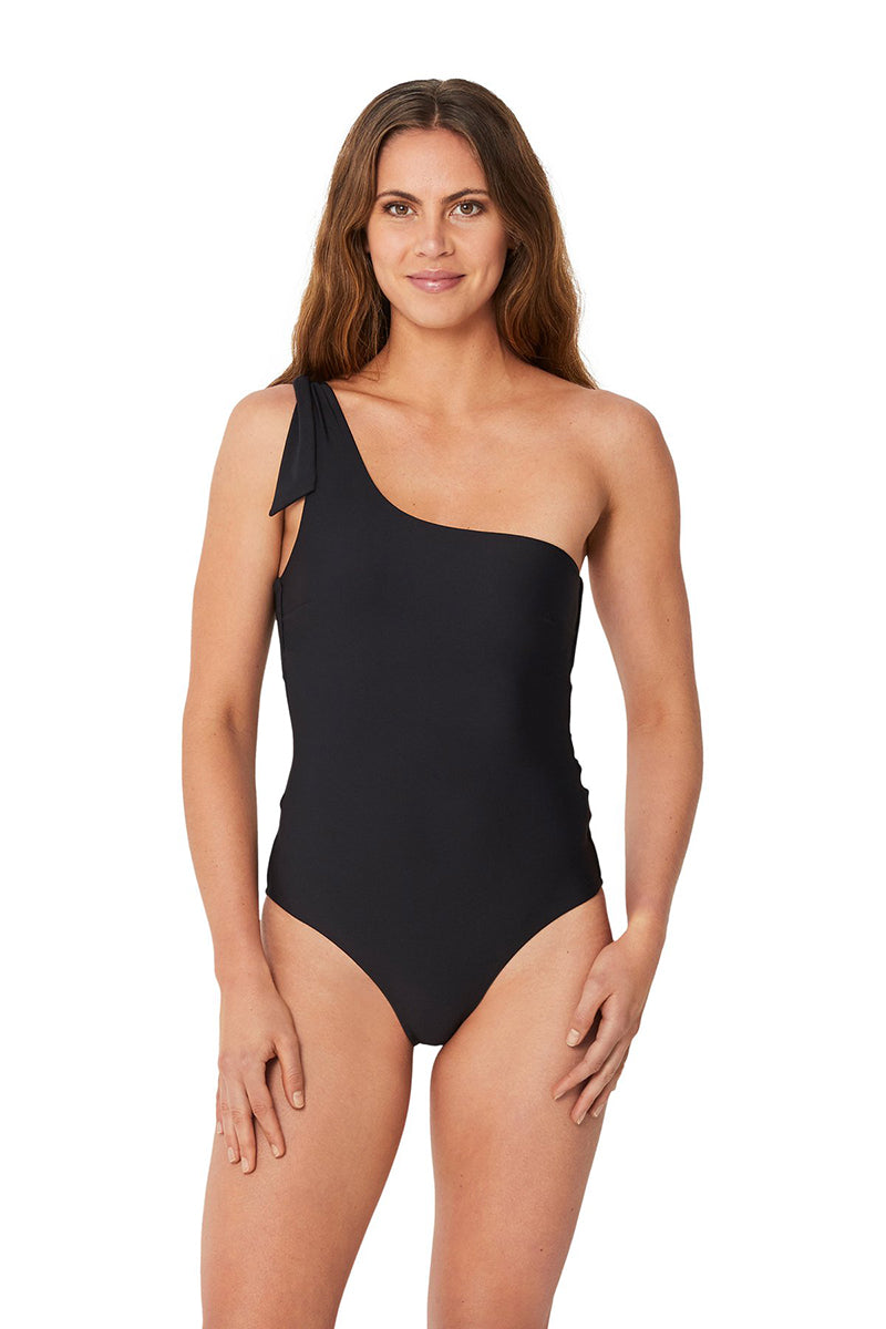 Asymmetrical Maillot Black Monte and Lou Hotbody Swimwear