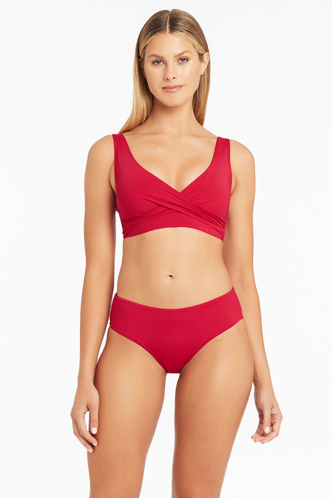 Eco Mid Bikini Red Hotbody Swimwear