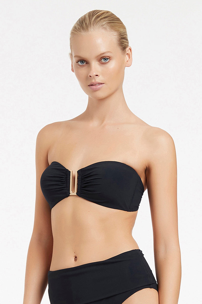 Jetset Bandeau Top Black Jets Hotbody Swimwear