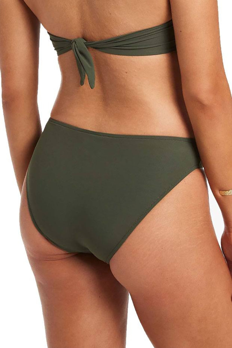 Jetset Fold Down High Waisted Bikini Bottom - Olive – JETS Australia