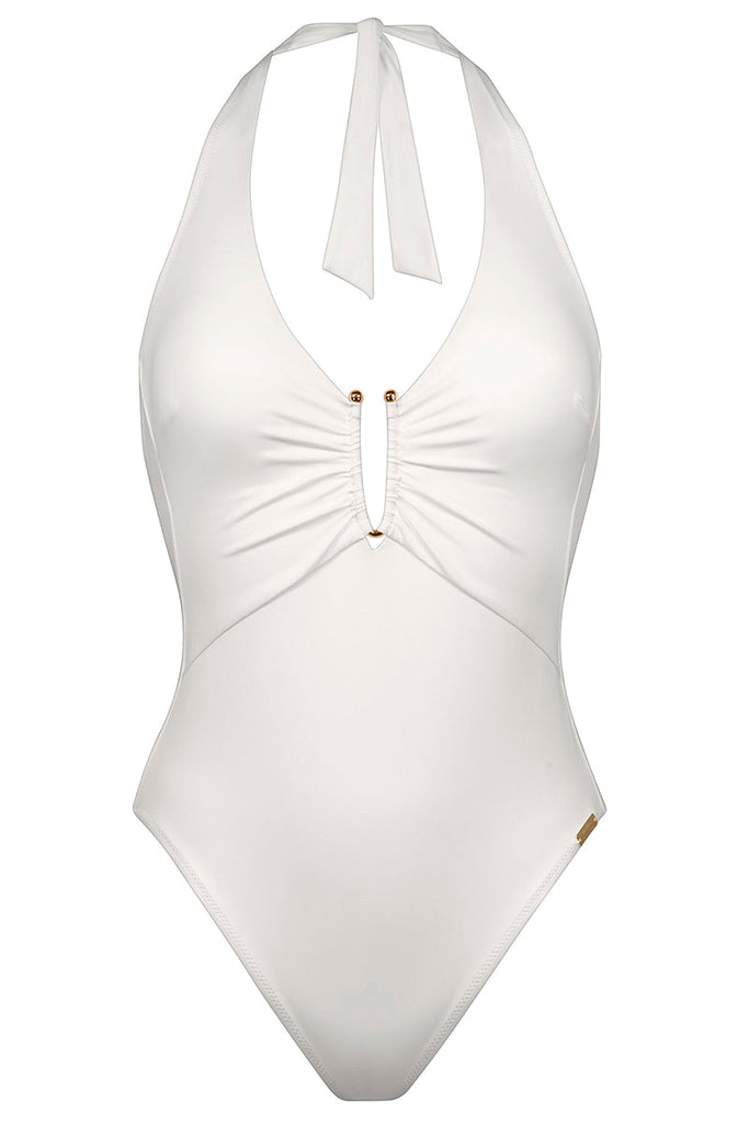 The White Collection Halter 1Pce Hotbody Swimwear